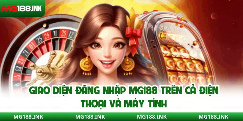 Giao diện đăng nhập MG188 trên cả điện thoại và máy tính