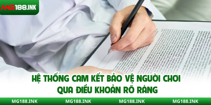 Hệ thống cam kết bảo vệ người chơi qua điều khoản rõ ràng