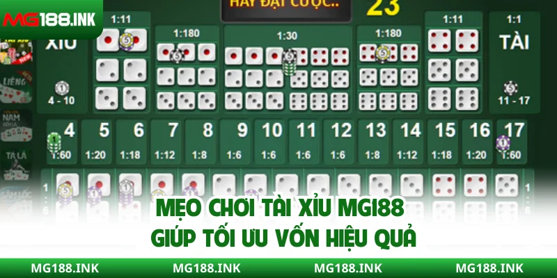 Mẹo chơi Tài Xỉu MG188 giúp tối ưu vốn hiệu quả